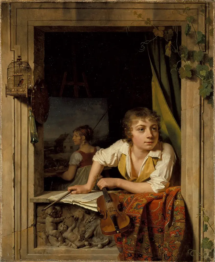 Painting and Music (Portrait of the Artist's Son), by Martin Drolling