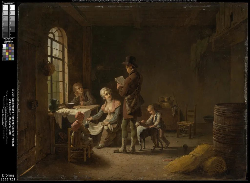 The Letter, by Martin Drolling, oil, 1816