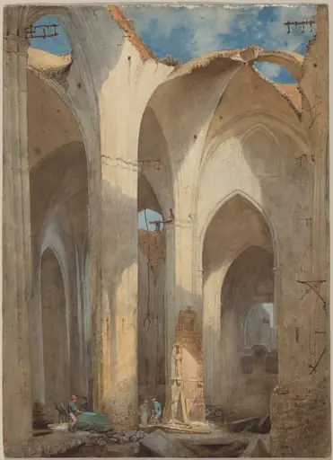 The Ruins of Saint Nicolai Church in Hamburg, by Martin Gensler