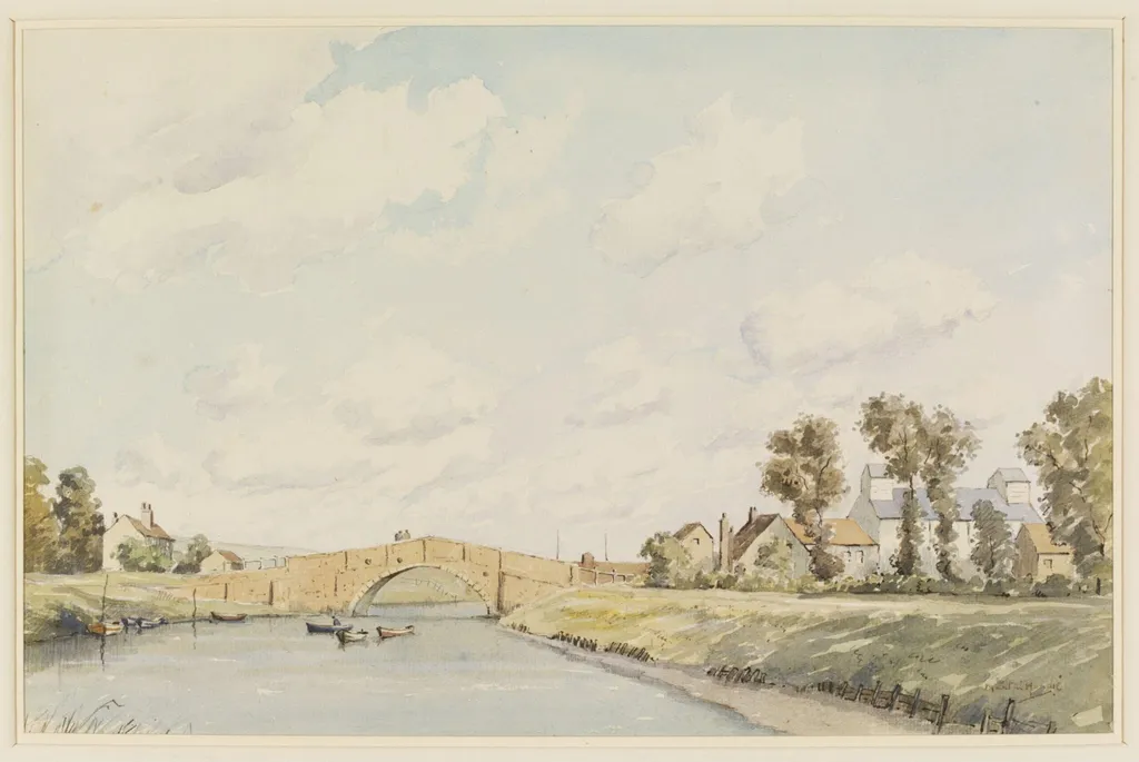 Snape Bridge, by Martin Hardie, watercolor, 1940