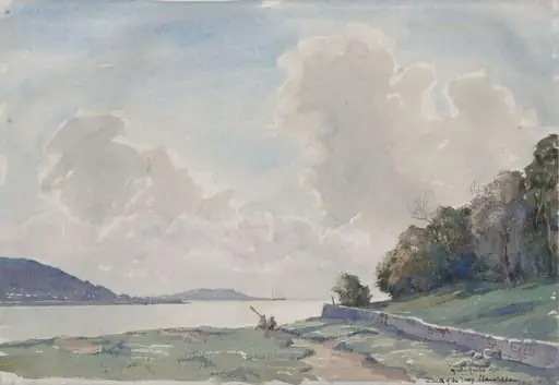 The Mouth of the Towy, Llanstephan, by Martin Hardie