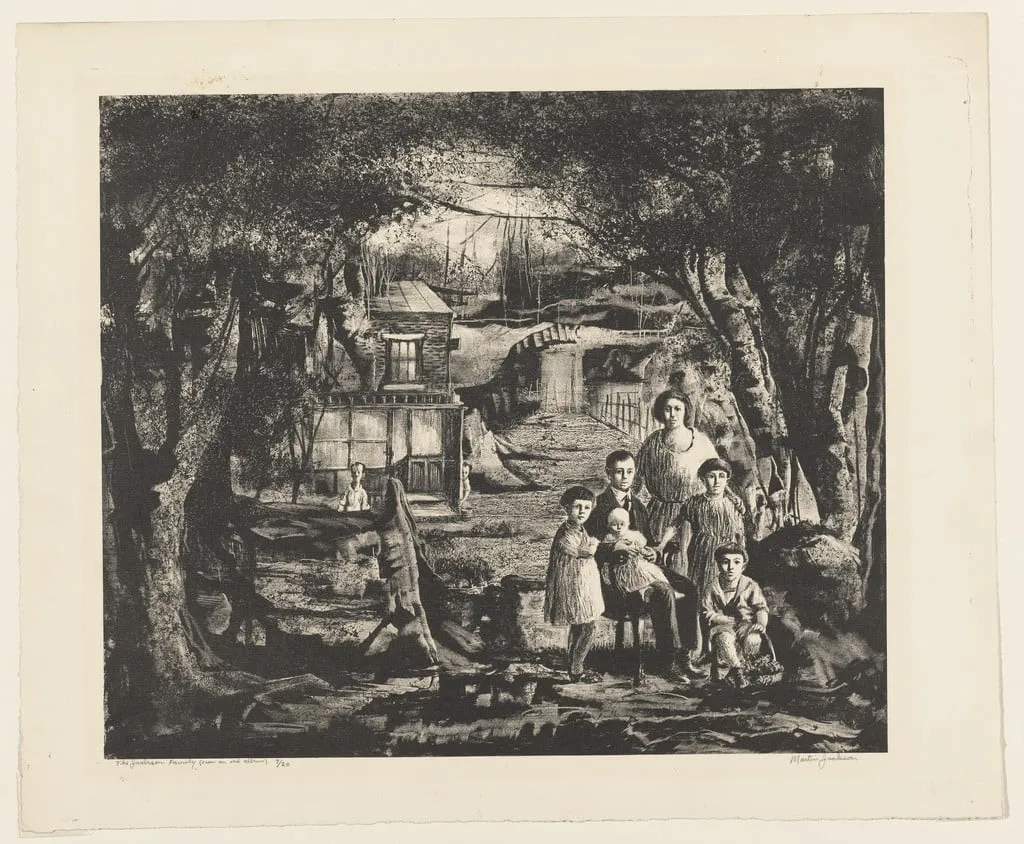 Untitled, by Martin Jackson, ink, 1950