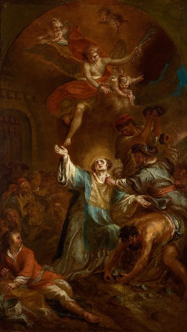 Martyrdom of Saint Stephen, by Martin Johann Schmidt, oil, 1790
