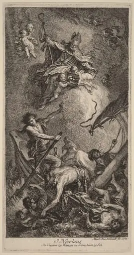 Saint Nicholas Rescuing Sailors, by Martin Johann Schmidt