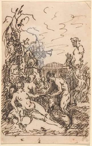 Satyrs and Nymphs, by Martin Johann Schmidt