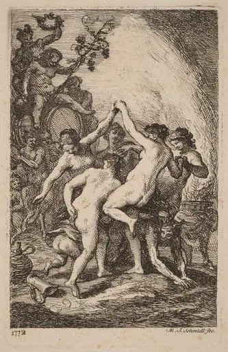 The Triumph of Bacchus with Dancing Nymphs, by Martin Johann Schmidt
