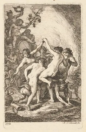 The Triumph of Bacchus with Dancing Nymphs, by Martin Johann Schmidt