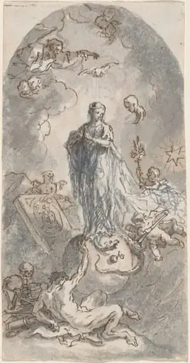 The Virgin of the Immaculate Conception (recto), by Martin Johann Schmidt