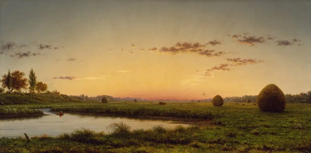 Haystacks on the Newburyport Marshes, by Martin Johnson Heade