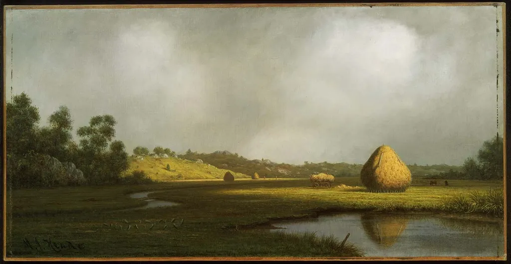 Salt Marshes, Newburyport, Massachusetts, by Martin Johnson Heade, oil, 1869
