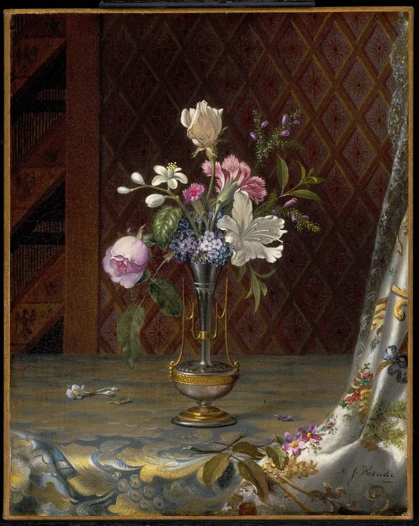 Vase of Mixed Flowers, by Martin Johnson Heade