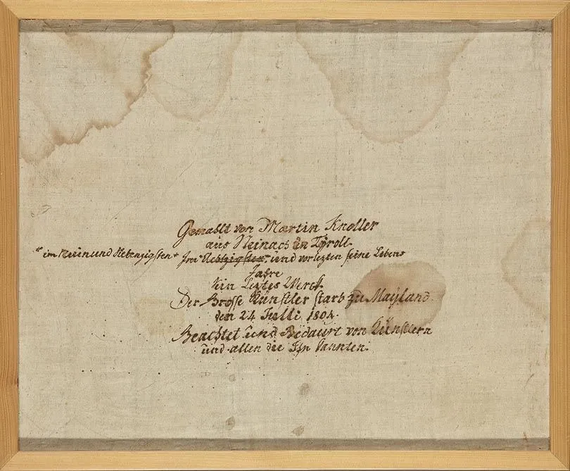 Beschriftete Leinwand zu Inv.Nr. 14910, by Martin Knoller, unspecified, 1764