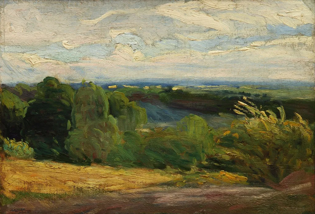 En plena naturaleza, by Martín Malharro, oil, 1901