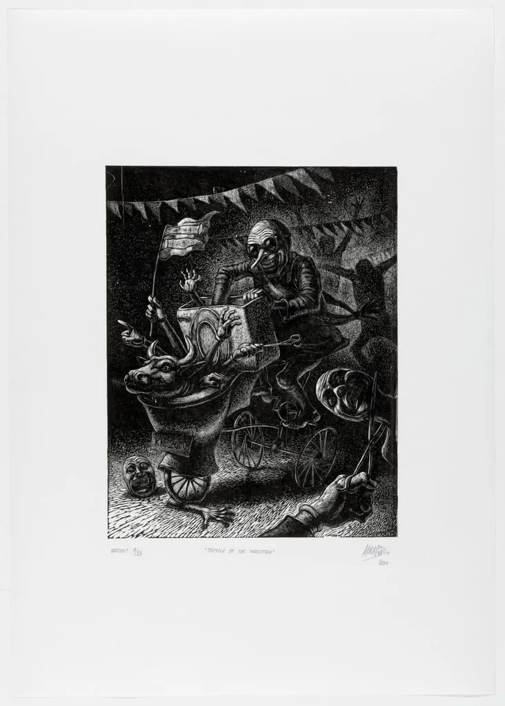 Untitled, by Martin Moratillo, ink, 2000