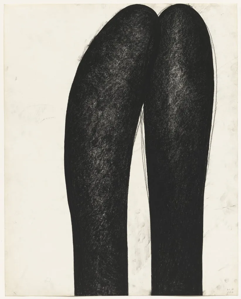 Untitled, by Martin Puryear, charcoal, 1994