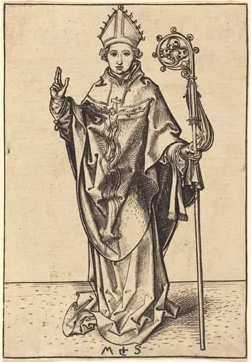A Bishop, by Martin Schongauer