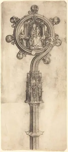 A Bishop's Crosier, by Martin Schongauer
