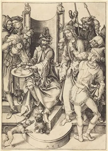 Christ before Pilate, by Martin Schongauer