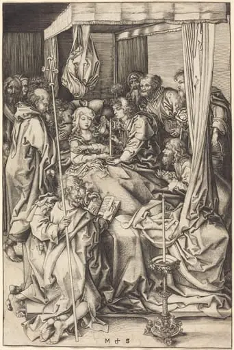 Death of the Virgin, by Martin Schongauer