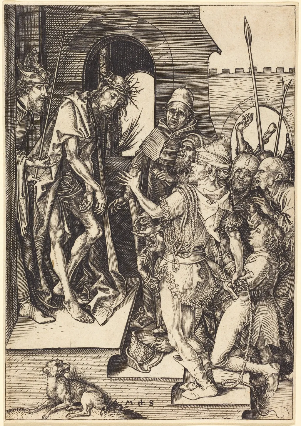 Ecce Homo, by Martin Schongauer, ink, 1480