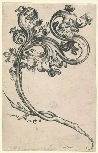 Leaf Ornament, by Martin Schongauer
