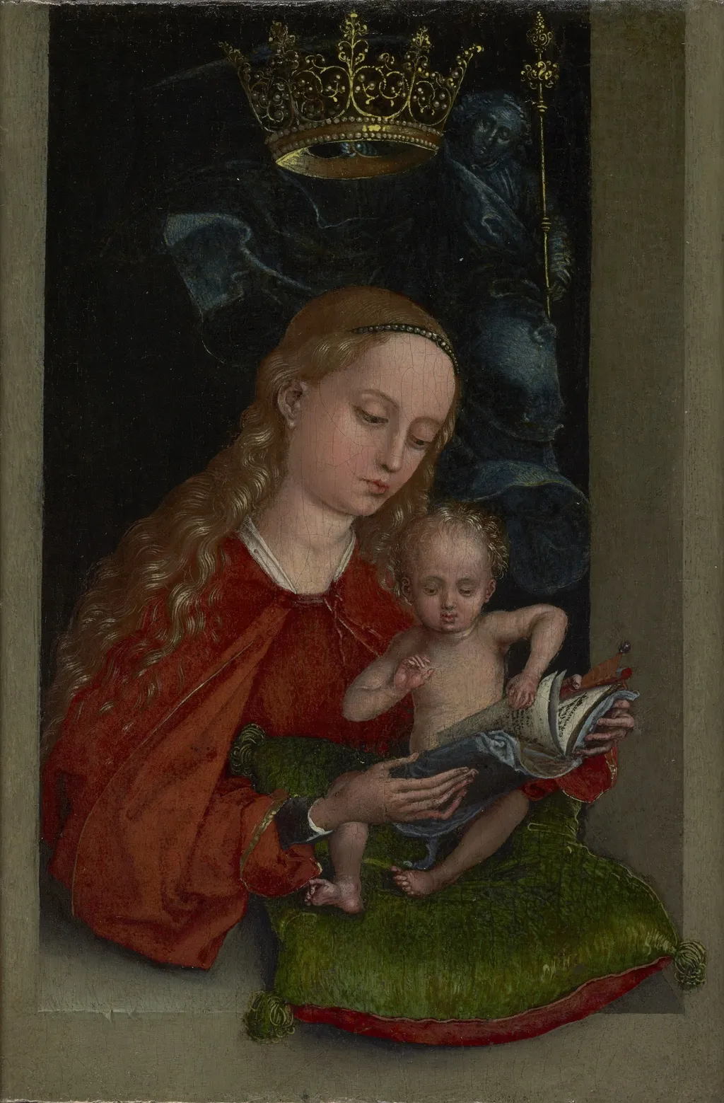 Madonna and Child in a Window, by Martin Schongauer, oil