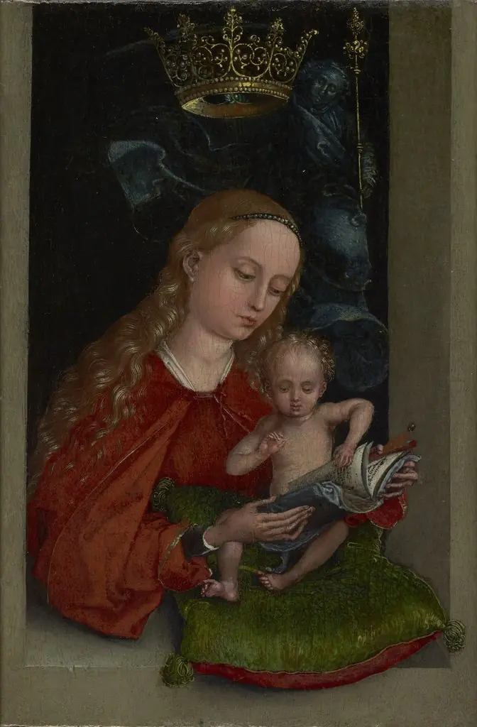 Madonna and Child in a Window, by Martin Schongauer