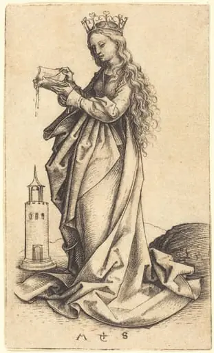 Saint Barbara, by Martin Schongauer