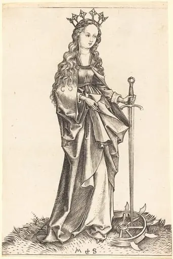Saint Catherine of Alexandria, by Martin Schongauer