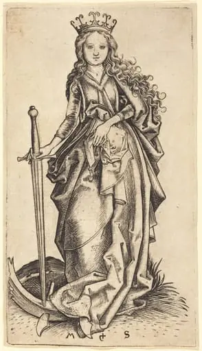 Saint Catherine of Alexandria, by Martin Schongauer