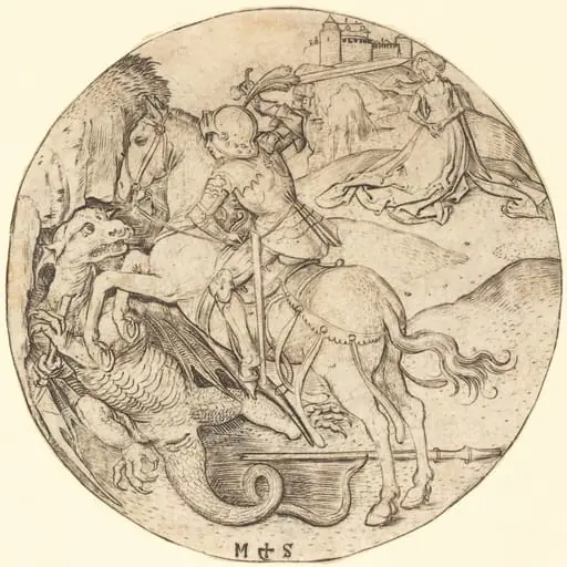 Saint George and the Dragon, by Martin Schongauer