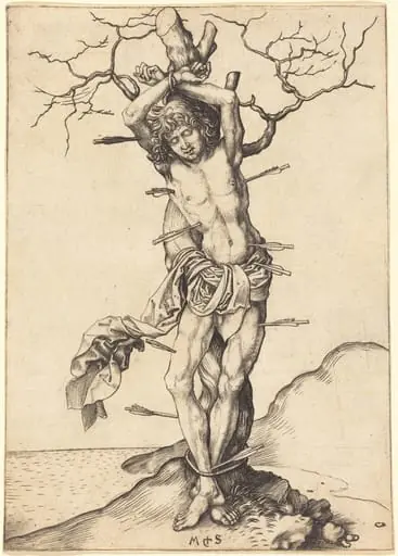Saint Sebastian, by Martin Schongauer