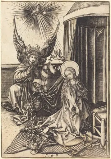 The Annunciation, by Martin Schongauer