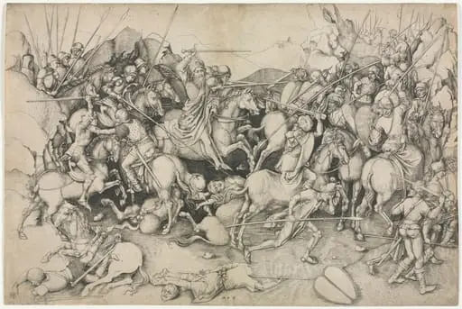 The Battle of St. James the Greater at Clavijo, by Martin Schongauer