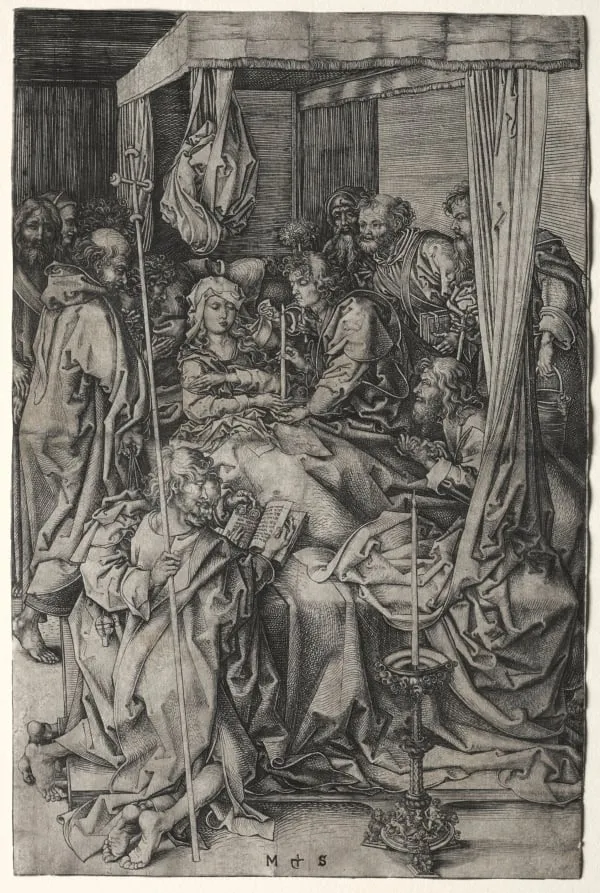 The Death of the Virgin, by Martin Schongauer, 1472