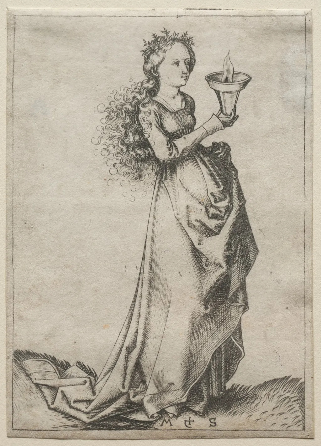 The First Wise Virgin, by Martin Schongauer, 1474
