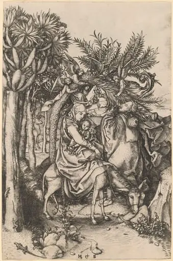The Flight into Egypt, by Martin Schongauer