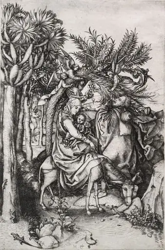 The Flight into Egypt, by Martin Schongauer