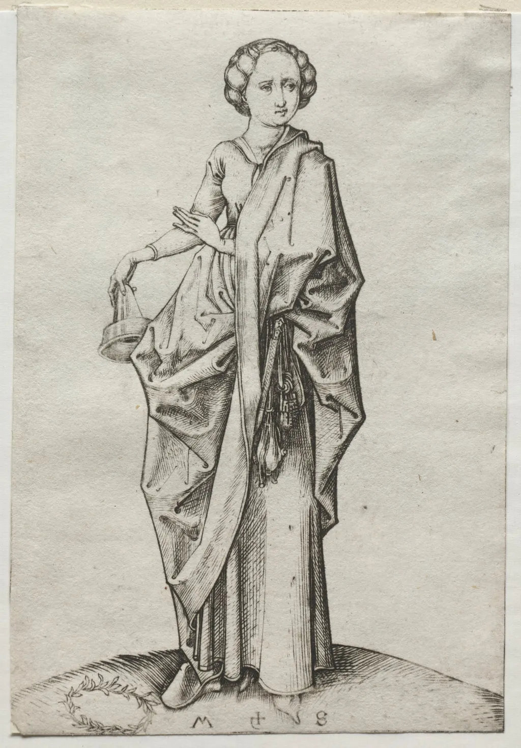 The Fourth of the Foolish Virgins, by Martin Schongauer, 1474