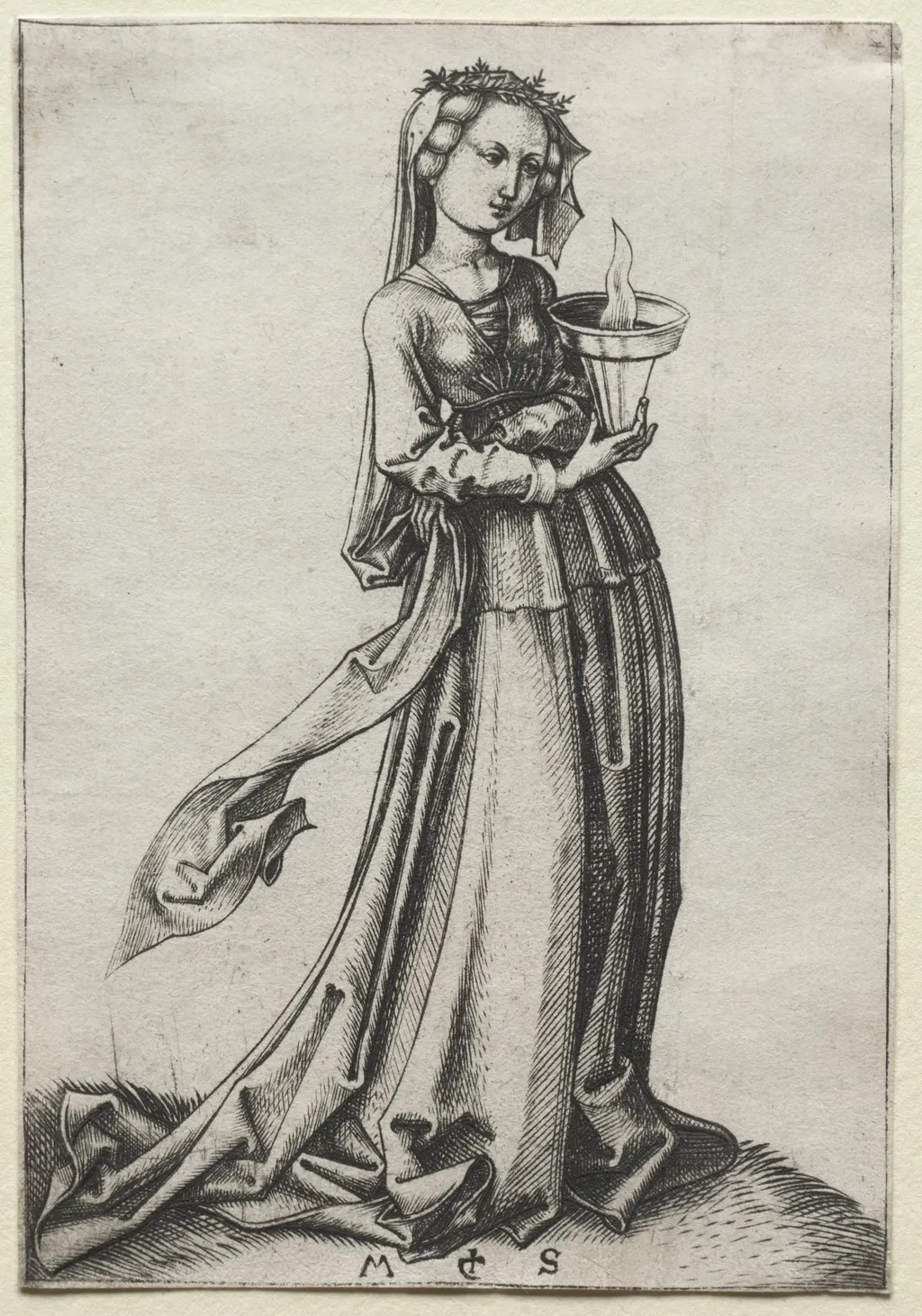 The Fourth Wise Virgin, by Martin Schongauer, 1474