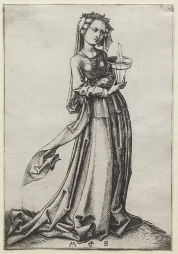 The Fourth Wise Virgin, by Martin Schongauer