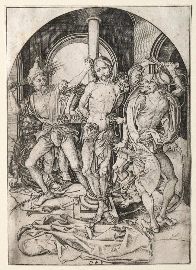 The Passion: The Flagellation, by Martin Schongauer, 1480
