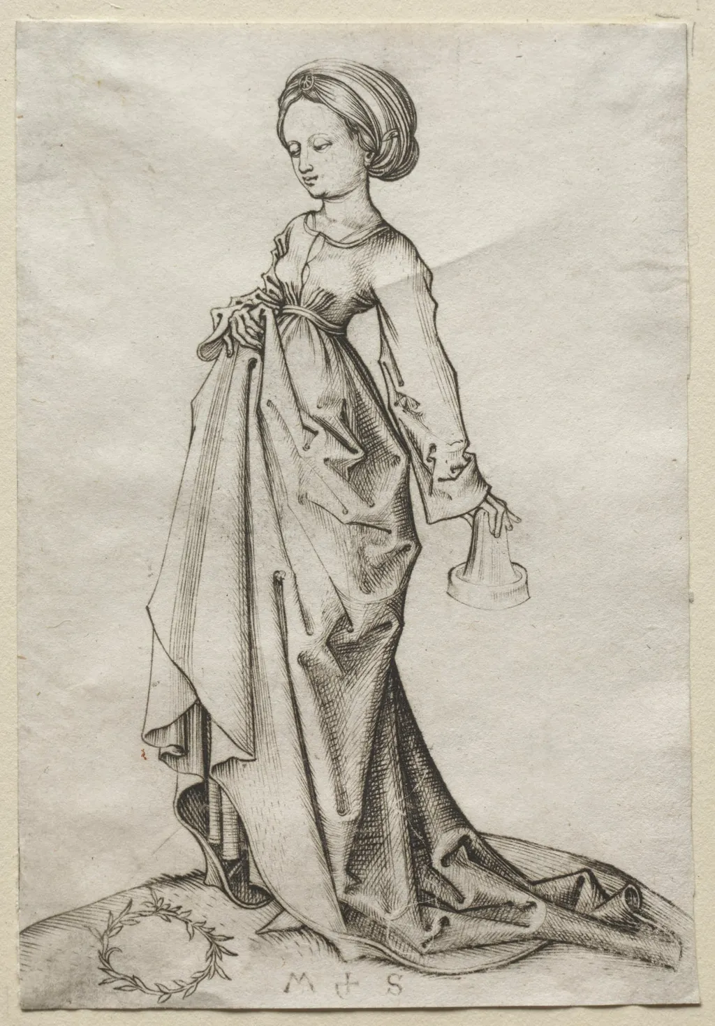 The Second of the Foolish Virgins, by Martin Schongauer, 1490