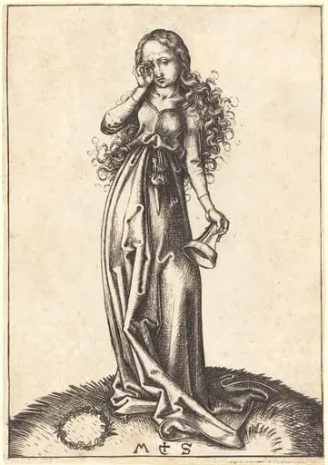 Third Foolish Virgin, by Martin Schongauer