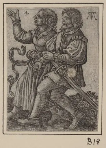 Dancing Couple, Facing Left, by Martin Treu