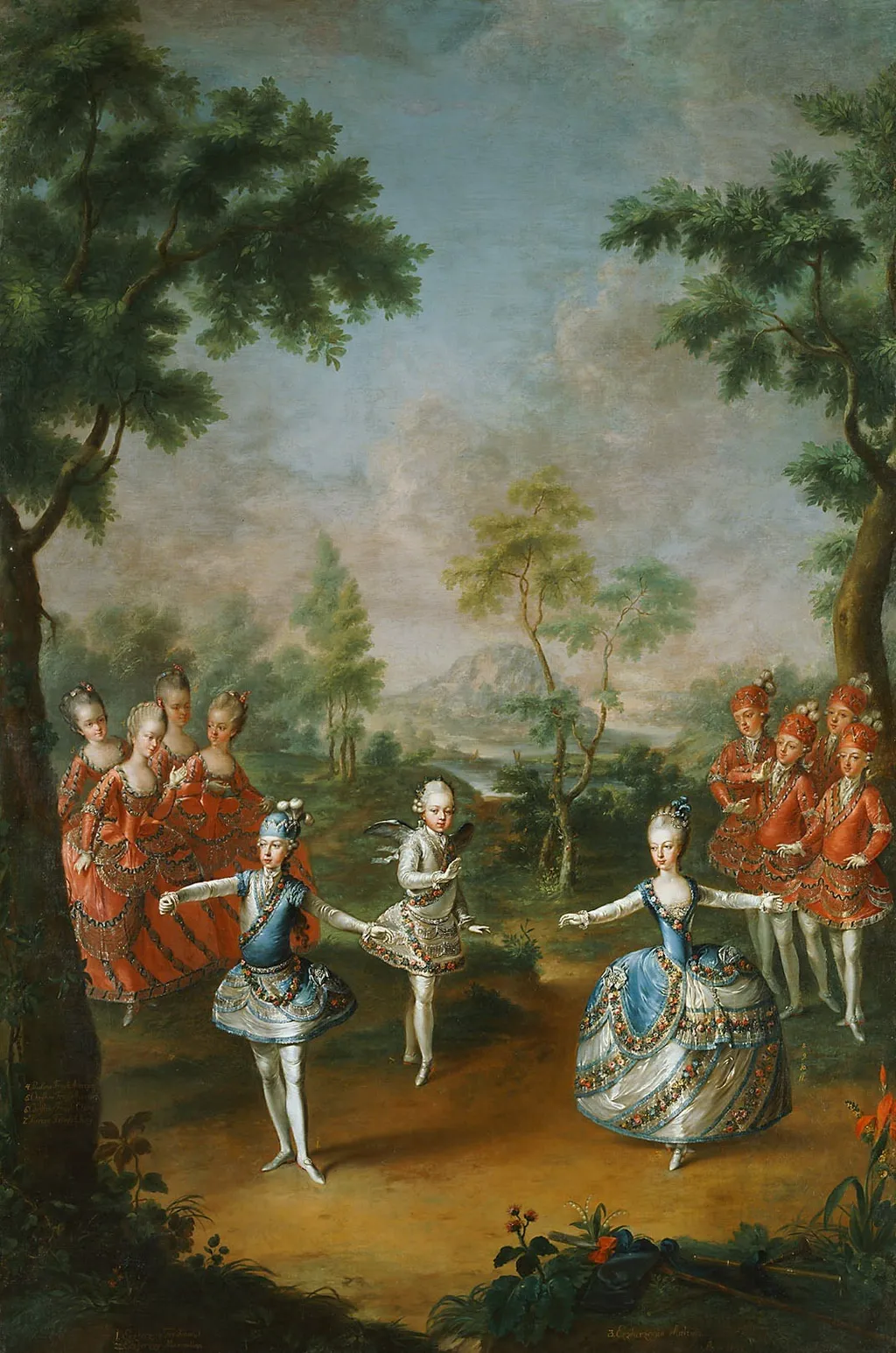 Fête Organized to Celebrate the Marriage of the Emperor Joseph II to Princess Marie-Josèphe of Bavaria 23/24 January 1765, by Martin van Meytens, oil, 1765