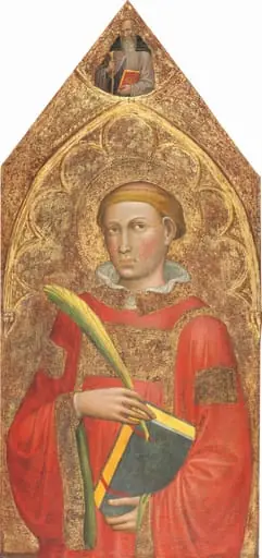 Deacon Saint, with Saint Anthony Abbot [right panel], by Martino di Bartolomeo