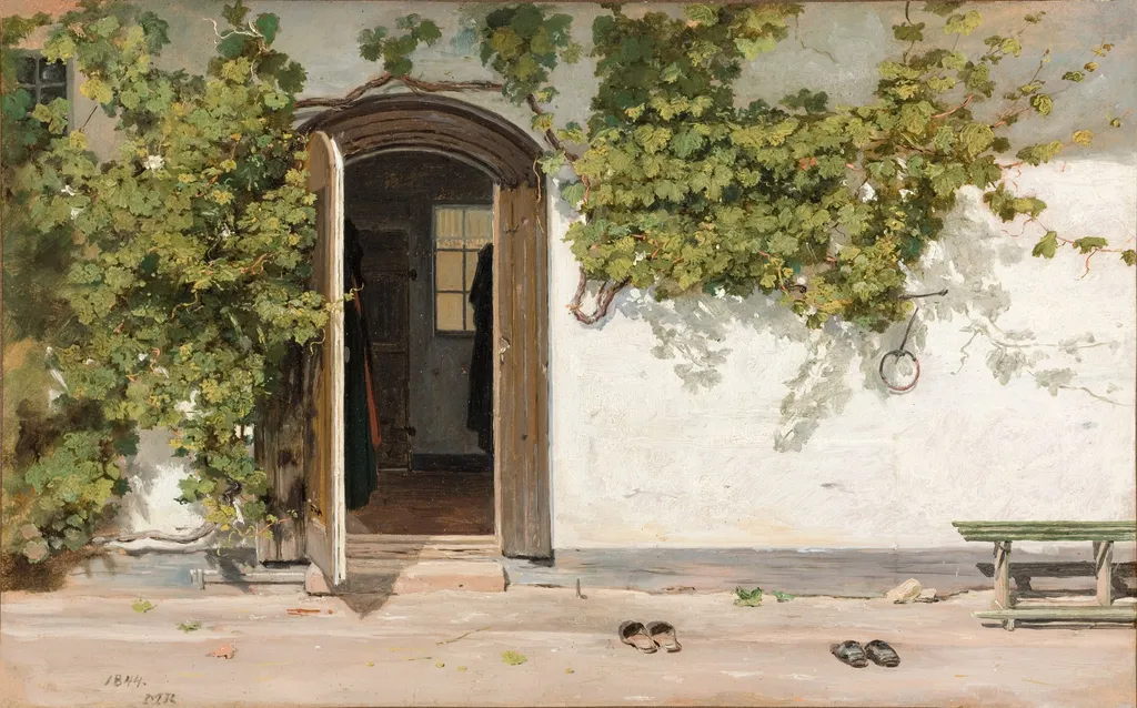 Entrance to an Inn in the Praestegarden at Hillested, by Martinus Rørbye, unspecified, 1844