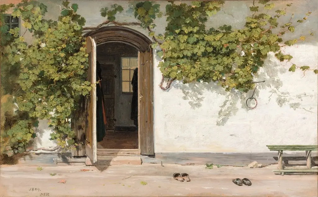 Entrance to an Inn in the Praestegarden at Hillested, by Martinus Rørbye