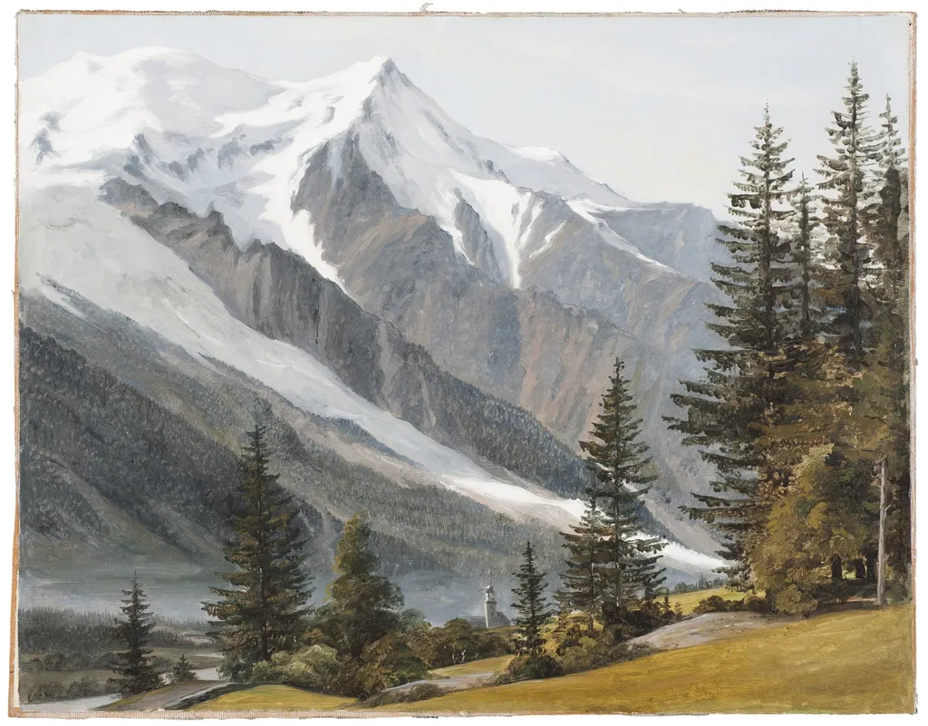 View of Chamonix-Mont-Blanc, by Martinus Rørbye, unspecified, 1834